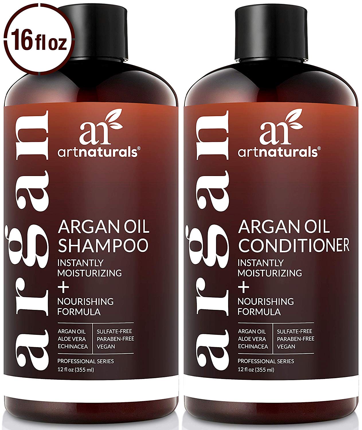 ArtNaturals Organic Moroccan Argan Oil Shampoo Conditioner Set – TopHair Topper