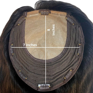 LavishTop Natural Scalp hair topper 7 x 8 base
