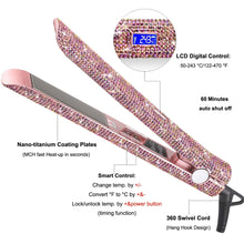 Load image into Gallery viewer, B. Couture Crystal Ceramic Titanium Flat Iron